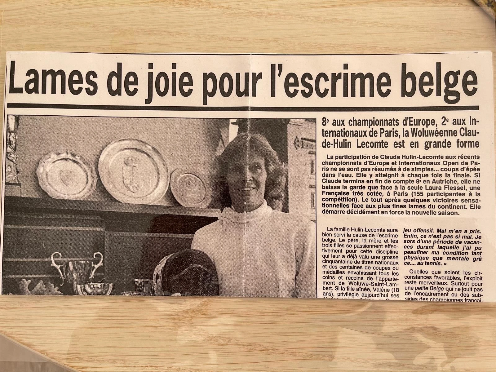 Article au titre Lames de joie pour l'escrime belge