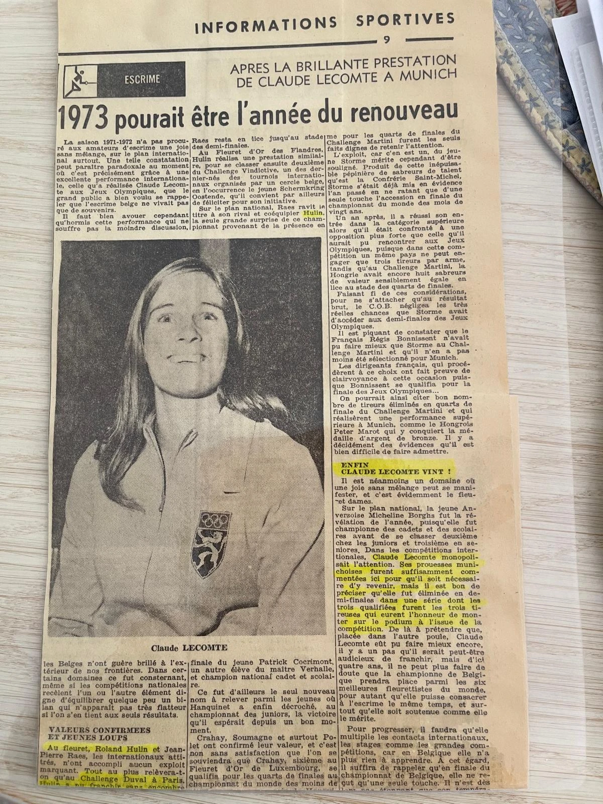 Article au titre 1973 pourrait être l'année du renouveau