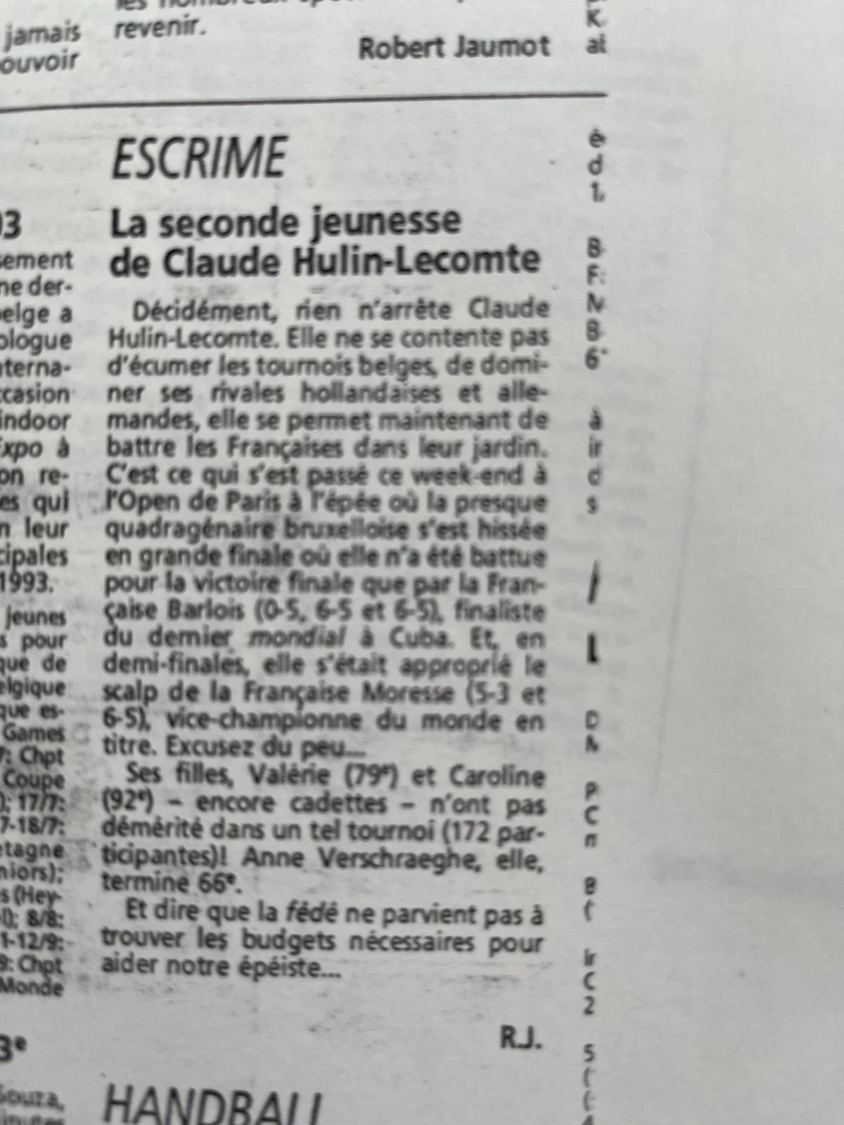 Article au titre La seconde jeunesse de Claude Hulin-Lecomte